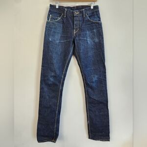 Raleigh Denim Workshop Jeans Jones Blue Original White Oak Raw Selvedge Size 30